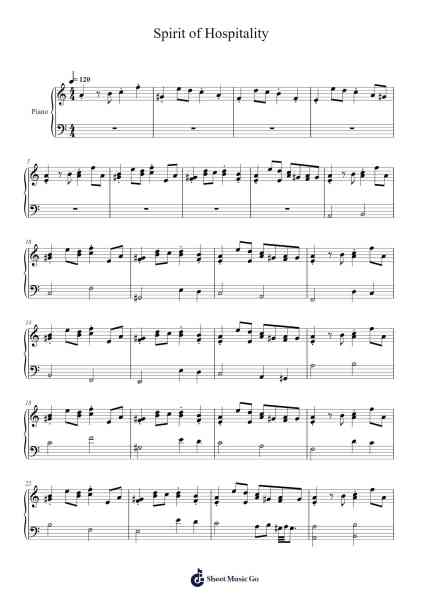 Spirit of Hospitality Sheet Music by Lena Raine-Arr.Leiflance Bessvian