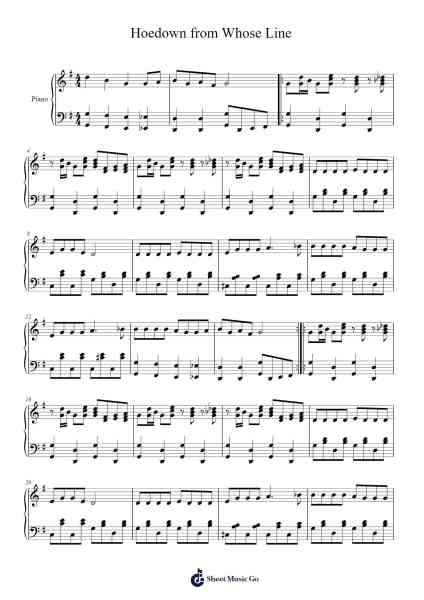 Hoedown from Whose Line Sheet Music by Misc Television-Arr.Jimdrea