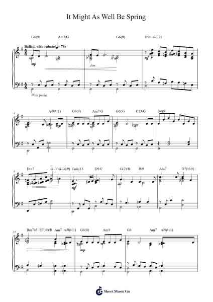 It Might As Well Be Spring Sheet Music by Rodgers & Hammerstein-Arr.Parde