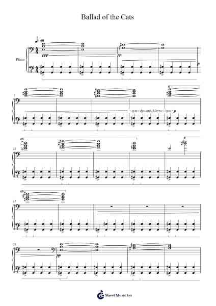 Ballad of the Cats Sheet Music by C418-Arr.Kriso Dolclaire