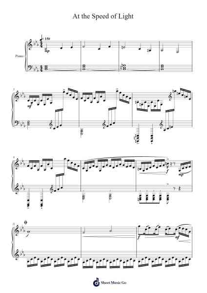 At the Speed of Light Sheet Music by Dimrain47-Arr.Branlaine