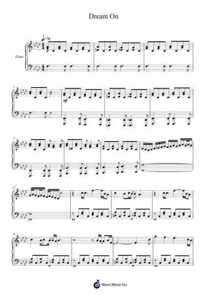 Dream On Sheet Music by Aerosmith-Arr.Mollries
