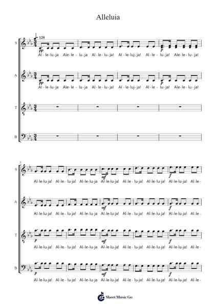 Alleluia Sheet Music by Gordon Young-Arr.Vefrank Graseph