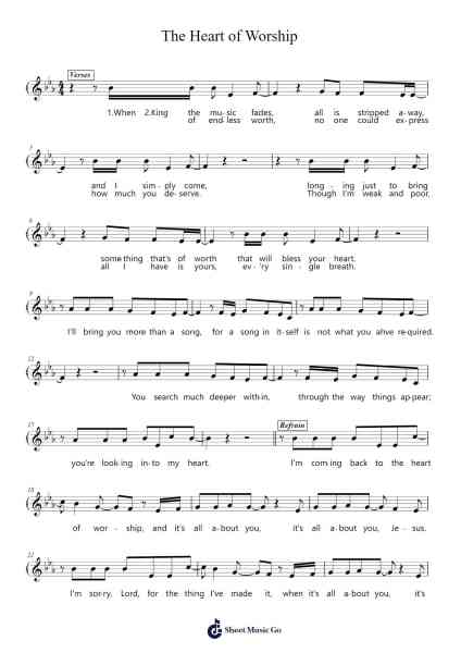 The Heart of Worship Sheet Music by Matt Redman-Arr.Snowcol