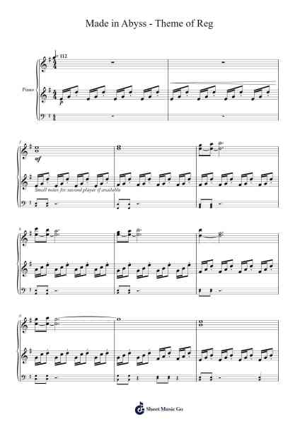 Made in Abyss - Theme of Reg Sheet Music by Kevin Penkin-Arr.Woltier