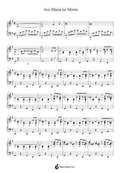 Ave Maria no Morro Bladmuziek van Herivelto Martins-Arr.Kelthea