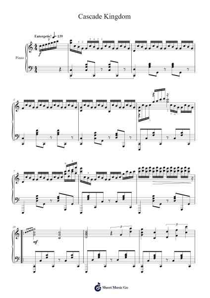Cascade Kingdom (Super Mario Odyssey) Sheet Music by Mahito Yokota-Arr.Mollnie Sampham