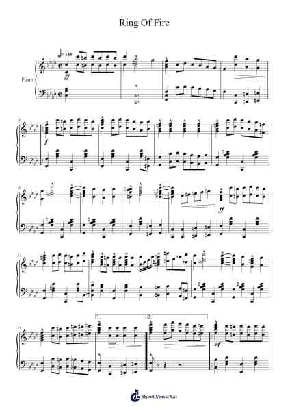 Ring Of Fire Sheet Music by Ragtime Cam-Arr.Gibger Burnsleif