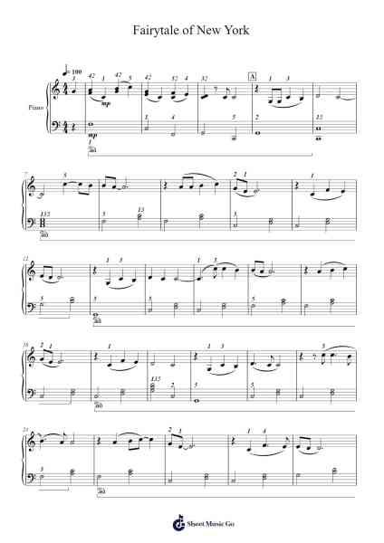 Fairytale of New York Sheet Music by The Pogues-Arr.Manbeard Lylaine