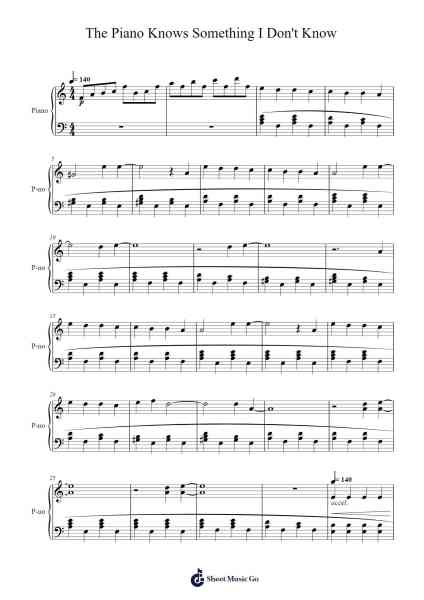 The Piano Knows Something I Don't Know Sheet Music by Panic! At The Disco-Arr.Bertreade