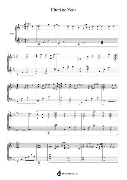 Hitori no Yoru Sheet Music by TOMORROW X TOGETHER-Arr.Taynold Sinthodore