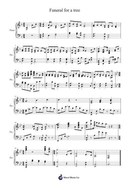 Funeral for a tree Sheet Music by undefined-Arr.Graycie Scob