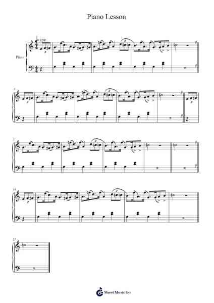 Piano Lesson Sheet Music by C. R. Howell-Arr.Browneclaude Petmond