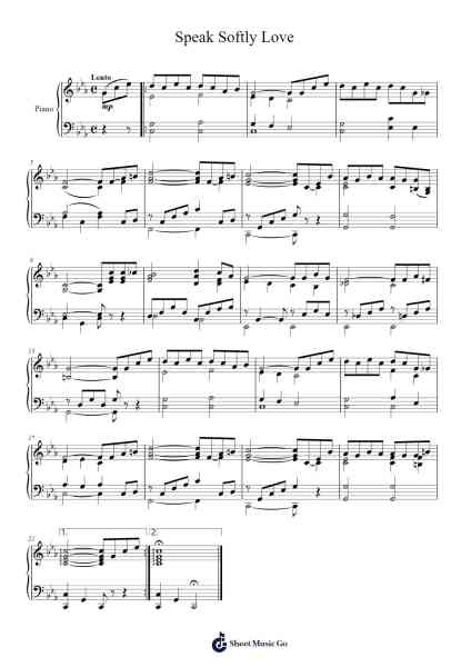 Speak Softly Love Sheet Music by Mattia08-Arr.Tifliz