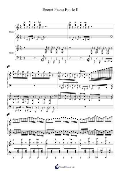 Secret Piano Battle II Sheet Music by Jay Chou-Arr.Montbrook