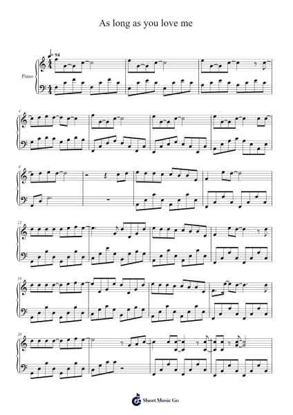 As long as you love me Sheet Music by Backstreet Boys-Arr.Huce Earlville