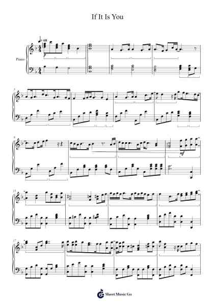 If It Is You Sheet Music by Jung Seung Hwan-Arr.Otnold