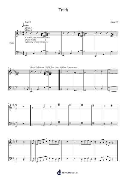 Truth Sheet Music by Kamasi Washington-Arr.Binghugh