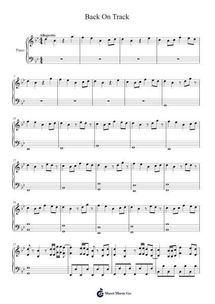 Back On Track Sheet Music by DJVI-Arr.Alruth
