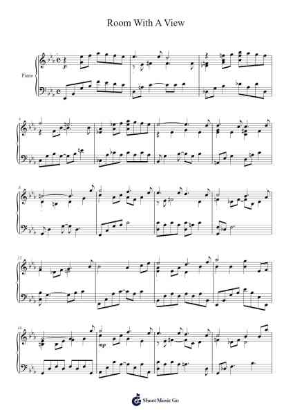Room With A View Sheet Music by Yiruma-Arr.Phisan Lionelphy