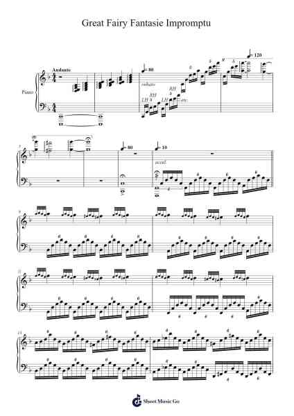 Great Fairy Fantasie Impromptu Sheet Music by undefined-Arr.Springlome Xebloor