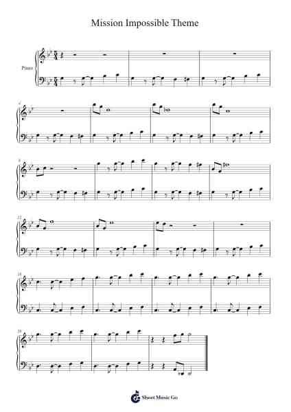 Mission Impossible Theme Sheet Music by Lalo Schifrin-Arr.Mikejay Croftges