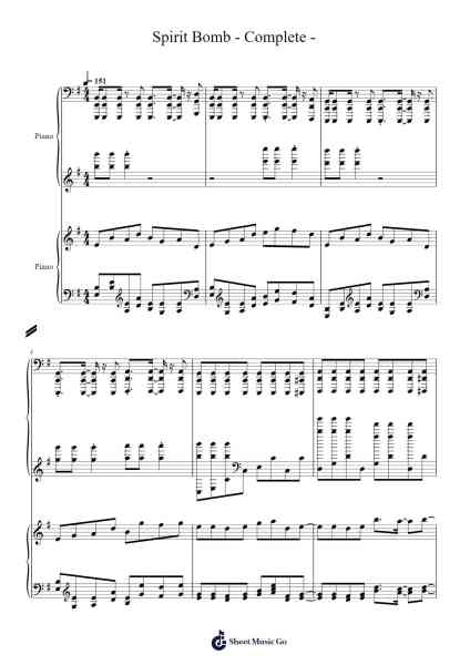 Dokkan Battle OST - PHY SSJ3 Goku & SSJ2 Vegeta (Spirit Bomb -Complete-) Sheet Music by not s o wise one-Arr.Ossweet