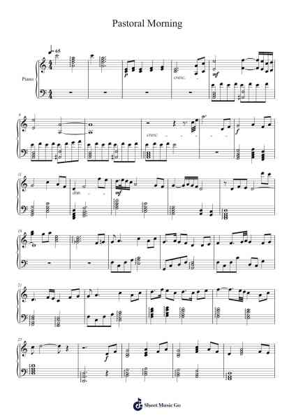 Pastoral Morning Sheet Music by Various Artists-Arr.Bushver