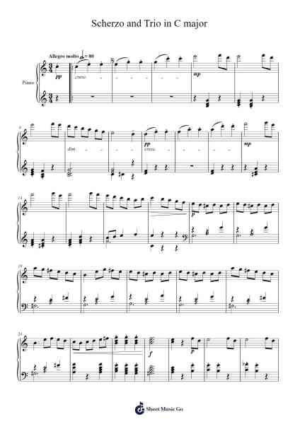 Scherzo and Trio in C Major Sheet Music by Charley Feng-Arr.Joeswift Mcyves