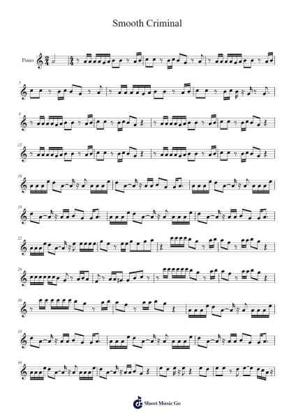 Smooth Criminal Sheet Music by Io-Arr.Haleale Quildy