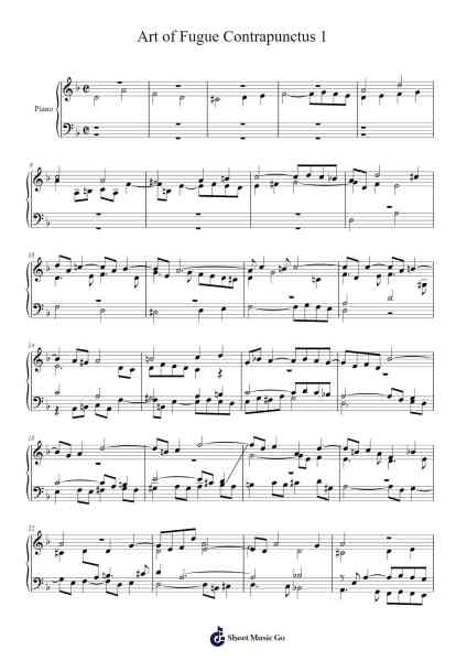 The Art of Fugue - Contrapunctus I BWV 1080: I Sheet Music by Johann Sebastian Bach-Arr.Bysey Truwood