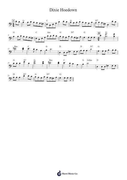 Dixie Hoedown Sheet Music by Misc tunes-Arr.Tayhal Lynchyale