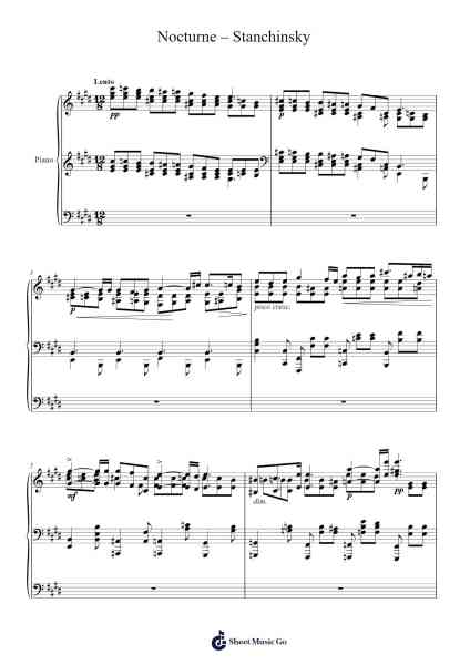 Nocturne Sheet Music by Alexei Vladimirovich Stanchinsky-Arr.Brumaud