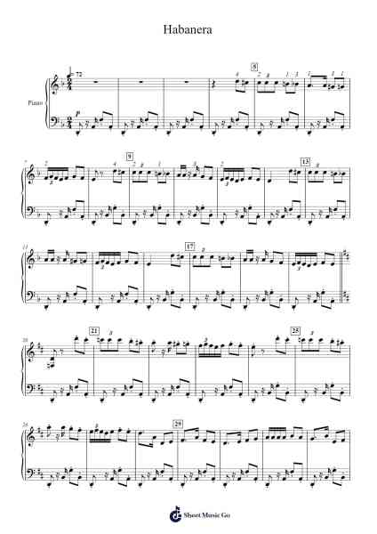 Habanera from Carmen Sheet Music by Georges Bizet-Arr.Vanralph Aunald