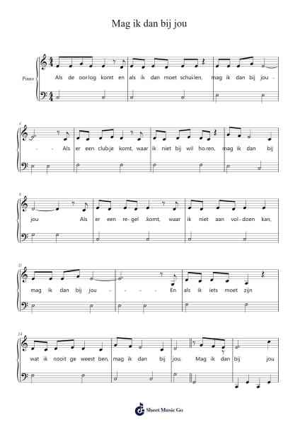 Mag ik dan bij jou Sheet Music by Claudia de Breij-Arr.Warges Morestone