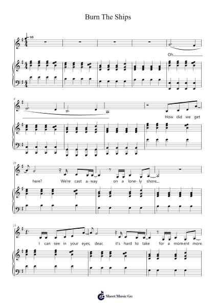 Burn The Ships Sheet Music by for KING & COUNTRY-Arr.Boycegold
