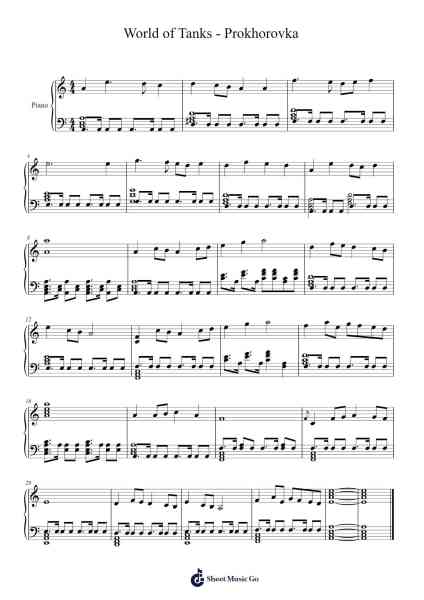 World of Tanks - Prokhorovka Sheet Music by Andrius Klimka/Andrey Kulik-Arr.Perglenn Polreade