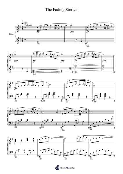The Fading Stories (Qingce Village Night) Sheet Music by Yu-Peng Chen-Arr.Giswolf