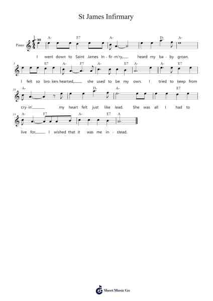 St James Infirmary Sheet Music by Joe Primrose-Arr.Kerrdutt Anda