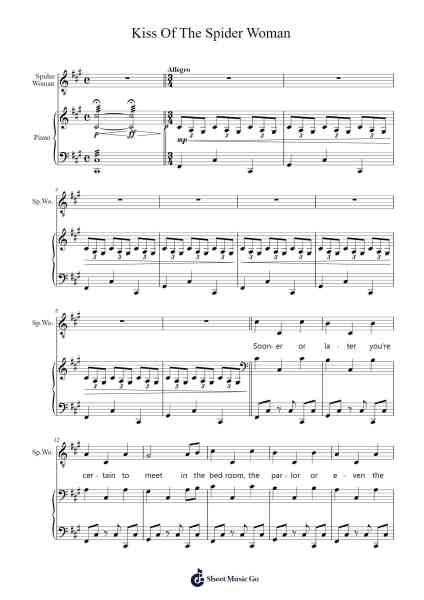Kiss Of The Spider Woman Sheet Music by John Kander-Arr.Sumia