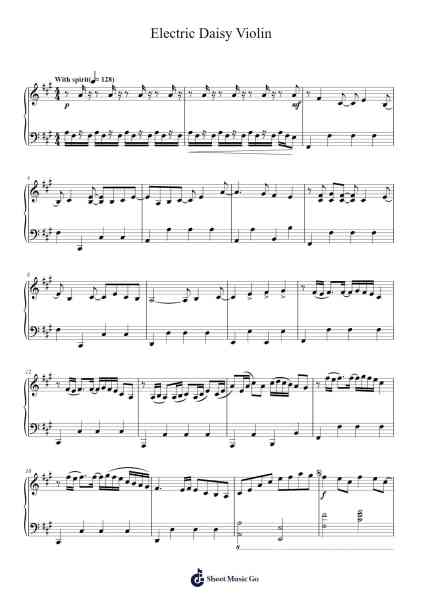 Electric Daisy Violin Sheet Music by Lindsey Stirling-Arr.Thotus