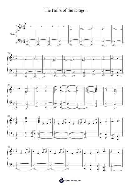 The Heirs of the Dragon 乐谱由 Ramin Djawadi - 编曲 Nypkins Shakeats
