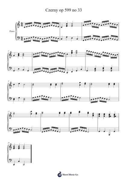 Czerny Op. 599 No. 33 Sheet Music by Carl Czerny-Arr.Temchell Thompro