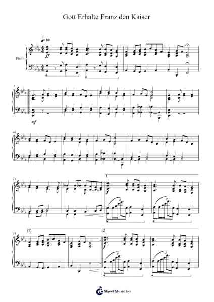 Gott erhalte Franz den Kaiser Sheet Music by Joseph Haydn-Arr.Crichriet Hawreen