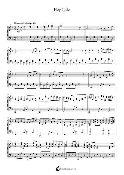 Hey Jude Sheet Music by The Beatles-Arr.Eveken Dougloyd