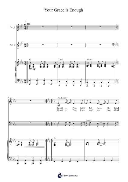 Your Grace is Enough Sheet Music by MATT MAHER-Arr.Mollpag