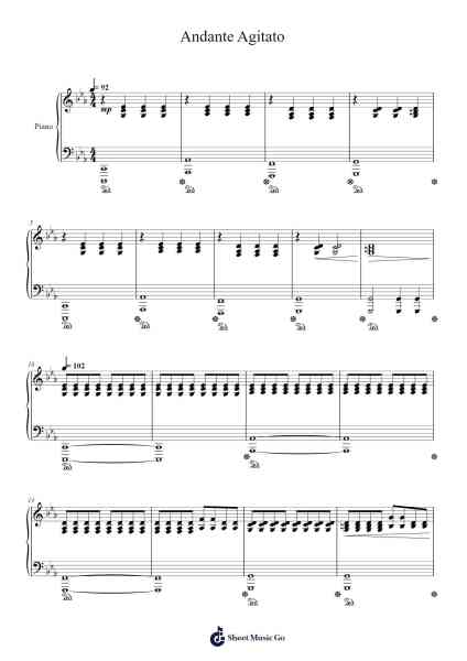 Andante Agitato Sheet Music by Nicholas Britell-Arr.Xetian Darnell