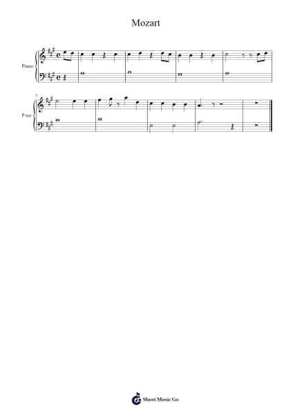 Mozart Sheet Music by Wolfgang Amadeus Mozart-Arr.Cybing Gilldrew