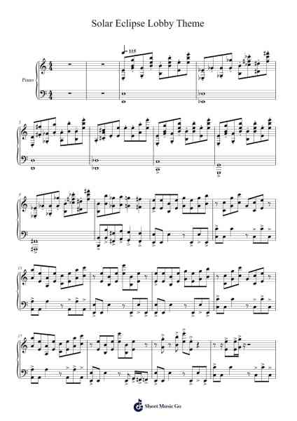 Tower Defense Simulator Solar Eclipse Lobby Theme Sheet Music by Phoqus-Arr.Caescott