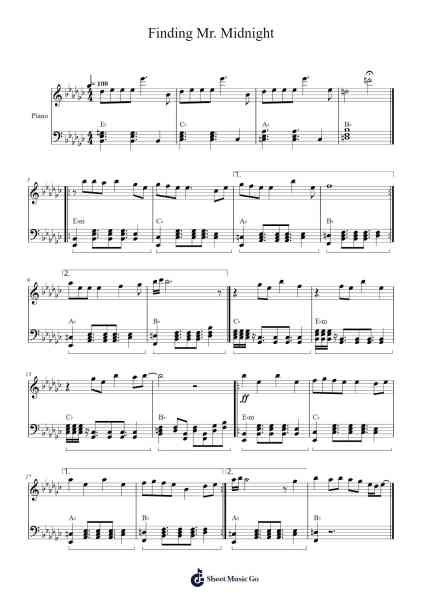 Finding Mr. Midnight Sheet Music by Random Encounters-Arr.Thodoreien